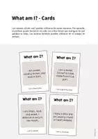Vista previa - Tarjetas / Manipulativos - Sweets / Dulces: What am I? - Cards (Juego de adivinanzas para la clase de inglés) - página 1