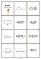 Vista previa - Tarjetas / Manipulativos - Sweets / Dulces: Smalltalk Cards (Tarjetas de conversación) - página 2