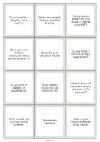 Vista previa - Tarjetas / Manipulativos - Sweets / Dulces: Smalltalk Cards (Tarjetas de conversación) - página 3