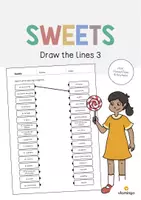 Vista previa - Hojas de trabajo - Sweets / Dulces: Draw the lines 3 (Hoja de trabajo de inglés) - Portada