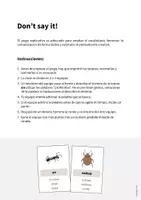 Vista previa - Juegos / Gamificación - Insects / Insectos: Don’t say it! (Juego para la clase de inglés) - página 1