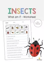 Vista previa - Hojas de trabajo - Insects / Insectos: What am I? - Worksheet (Hoja de trabajo de inglés) - Portada