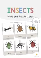 Vista previa - Decoración del aula - Insects / Insectos: Word and Picture Cards (Tarjetas con imágenes para la clase de inglés) - Portada