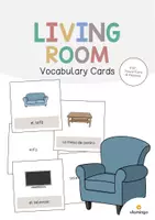 Vista previa - Manualidades / Dibujos para colorear - Living Room / Sala de estar: Vocabulary Cards (Tarjetas de palabras) - Portada