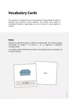 Vista previa - Manualidades / Dibujos para colorear - Living Room / Sala de estar: Vocabulary Cards (Tarjetas de palabras) - página 1