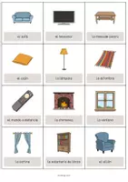 Vista previa - Manualidades / Dibujos para colorear - Living Room / Sala de estar: Vocabulary Cards (Tarjetas de palabras) - página 2