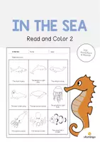 Vista previa - Hojas de trabajo - In the Sea / En el mar: Read and Color 2 (Hoja de trabajo de inglés) - Portada