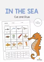 Vista previa - Manualidades / Dibujos para colorear - In the Sea / En el mar: Cut and Glue (Hoja de trabajo de inglés) - Portada