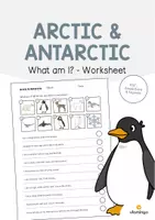 Vista previa - Hojas de trabajo - Arctic & Antarctic / Ártico y Antártida: What am I? - Worksheet (Hoja de trabajo de inglés) - Portada