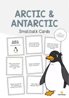 Vista previa - Tarjetas / Manipulativos - Arctic & Antarctic / Ártico y Antártida: Smalltalk Cards (Tarjetas de conversación) - Portada