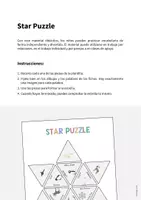 Vista previa - Manualidades / Dibujos para colorear - Arctic & Antarctic / Ártico y Antártida: Star Puzzle (Juego para la clase de inglés) - página 1