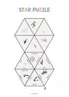 Vista previa - Manualidades / Dibujos para colorear - Arctic & Antarctic / Ártico y Antártida: Star Puzzle (Juego para la clase de inglés) - página 2