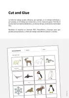 Vista previa - Manualidades / Dibujos para colorear - Arctic & Antarctic / Ártico y Antártida: Cut and Glue (Hoja de trabajo de inglés) - página 1