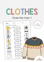 Vista previa - Hojas de trabajo - Clothes / Ropa: Draw the lines 1 (Hoja de trabajo de inglés) - Portada