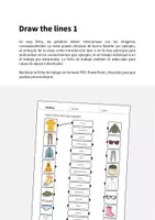 Vista previa - Hojas de trabajo - Clothes / Ropa: Draw the lines 1 (Hoja de trabajo de inglés) - página 1