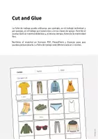 Vista previa - Manualidades / Dibujos para colorear - Clothes / Ropa: Cut and Glue (Hoja de trabajo de inglés) - página 1