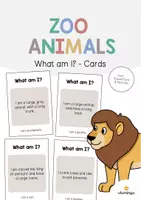 Vista previa - Tarjetas / Manipulativos - Zoo Animals / Animales del zoo: What am I? - Cards (Juego de adivinanzas para la clase de inglés) - Portada