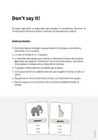 Vista previa - Juegos / Gamificación - Zoo Animals / Animales del zoo: Don’t say it! (Juego para la clase de inglés) - página 1