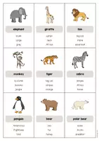 Vista previa - Juegos / Gamificación - Zoo Animals / Animales del zoo: Don’t say it! (Juego para la clase de inglés) - página 2