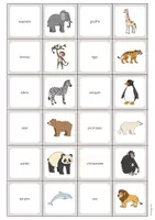 Vista previa - Juegos / Gamificación - Zoo Animals / Animales del zoo: Memo Game (Juego para la clase de inglés) - página 2