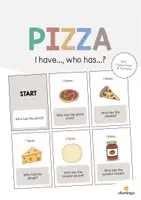Vista previa - Juegos / Gamificación - Pizza: I have..., who has...? (Juego para la clase de inglés) - Portada