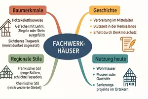 Vorschau - Arbeitsblätter - Lernposter + AB mit Fragen zum Thema "Fachwerkhäuser" + Lösungsblatt + Mindmap + Infografik - Seite 3