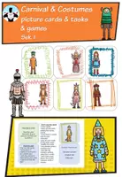 Vorschau - Bildkarten - Costumes & Carnival Picture Cards + tasks (Karneval/Fasching) - Deckblatt