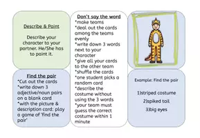 Vorschau - Bildkarten - Costumes & Carnival Picture Cards + tasks (Karneval/Fasching) - Seite 1