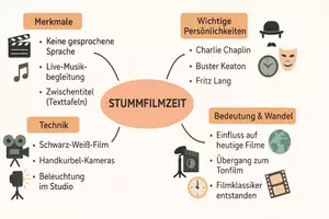 Vorschau - Arbeitsblätter - Lernposter + Arbeitsblätter zum Thema "Stummfilmzeit" + Lösung & MP3 + Mindmap + Infografik - Seite 3