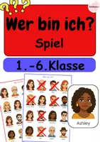 Vorschau - Spiele - Spiel Wer bin ich? Rätselspiel für den Unterricht 1.-6.Klasse - Deckblatt