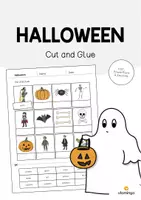 Vista previa - Hojas de trabajo - Halloween: Cut and Glue (Hoja de trabajo de inglés) - Portada