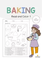 Vista previa - Manualidades / Dibujos para colorear - Baking / Hornear: Read and Color 1 (Hoja de trabajo de inglés) - Portada
