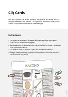 Vista previa - Juegos / Gamificación - Baking / Hornear: Clip Cards (Tarjetas de pinza para la clase de inglés) - página 1