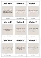 Vista previa - Tarjetas / Manipulativos - Baking / Hornear: What am I? - Cards (Juego de adivinanzas para la clase de inglés) - página 3