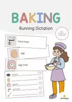 Vista previa - Juegos / Gamificación - Baking / Hornear: Running Dictation (Dictado en movimiento para la clase de inglés) - Portada