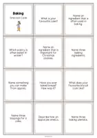 Vista previa - Tarjetas / Manipulativos - Baking / Hornear: Smalltalk Cards (Tarjetas de conversación) - página 2