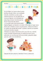 Vista previa - Hojas de trabajo - Un día màgico en la playa - Portada
