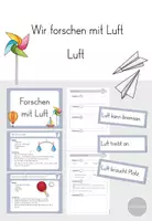 Vorschau - Arbeitsblätter - Luft - "Wir forschen mit Luft" Klasse 1 - 2 - Deckblatt