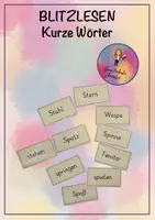 Vorschau - Spiele - Blitzlesen - Wörter - Deckblatt