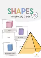 Vista previa - Manualidades / Dibujos para colorear - 3D Shapes / Figuras 3D: Vocabulary Cards (Tarjetas de palabras) - Portada