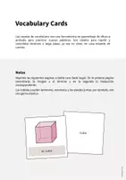 Vista previa - Manualidades / Dibujos para colorear - 3D Shapes / Figuras 3D: Vocabulary Cards (Tarjetas de palabras) - página 1