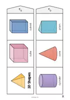 Vista previa - Juegos / Gamificación - 3D Shapes / Figuras 3D: Accordion Fold (Juego para la clase de inglés) - página 3