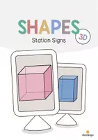 Vista previa - Tarjetas / Manipulativos - 3D Shapes / Figuras 3D: Station Signs (Tarjetas de estación) - Portada
