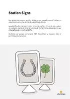 Vista previa - Tarjetas / Manipulativos - Lucky Symbols / Símbolos de la suerte: Station Signs (Tarjetas de estación) - página 1