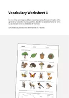 Vista previa - Hojas de trabajo - Forest / Bosque: Vocabulary Worksheet 1 (Hoja de trabajo de inglés) - página 1