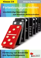 Vorschau - Arbeitsblätter - Fortsetzungsgeschichten Grundschule – Unfertige Geschichten zu Ende schreiben | Deutsch Grundschule Förderschule Klasse 3-4 | Kreatives Schreiben, Fortsetzungsgeschichten, Freies Schreiben, Aufsatz, Freiarbeit - Deckblatt