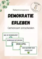 Vorschau - Präsentationen/Tafelbilder - Demokratie erleben! Gemeinsam entscheiden Reihentransparenz - Deckblatt