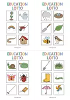 Vista previa - Juegos / Gamificación - Spring / Primavera: Education Lotto (Juego para la clase de inglés) - página 3