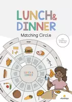 Vista previa - Juegos / Gamificación - Lunch & Dinner / Almuerzo y cena: Matching Circle (Rompecabezas circular para la clase de inglés) - Portada