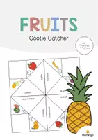 Vista previa - Juegos / Gamificación - Fruits / Fruta: Cootie Catcher (Comecocos para la clase de inglés) - Portada